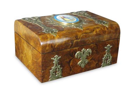 Appraisal: A Victorian Gothic Revival walnut bijouterie box By Richardson Lord