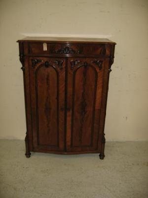 Appraisal: A FRENCH WALNUT SIDE CABINET late th century of oblong