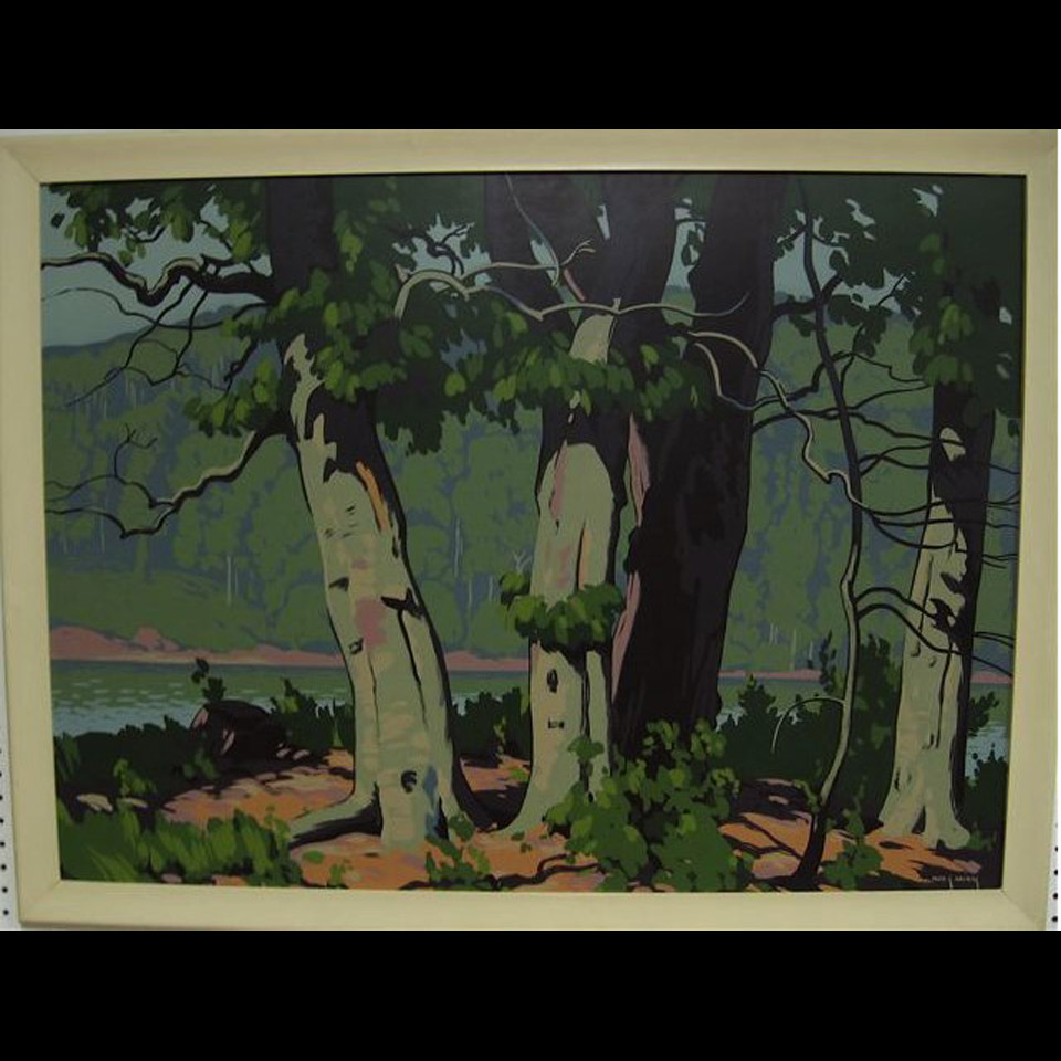 Appraisal: WOODLAND SHADOWS SAMPSON amp MATTHEWS FRED S HAINES SILKSCREEN Height