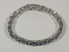 Appraisal: BRACELET - k white gold bracelet with blue sapphires ct