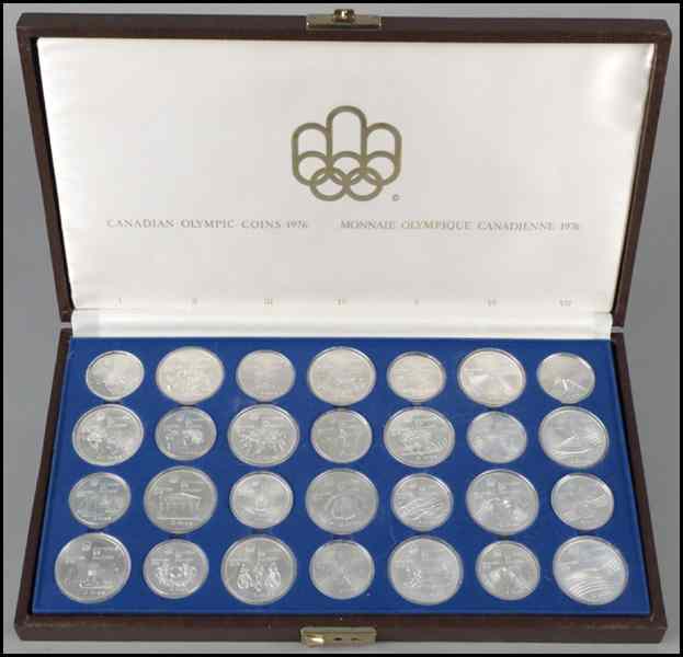 Appraisal: SET OF TWENTY EIGHT STERLING SILVER CANADIAN OLYMPIC COINS uncirculated