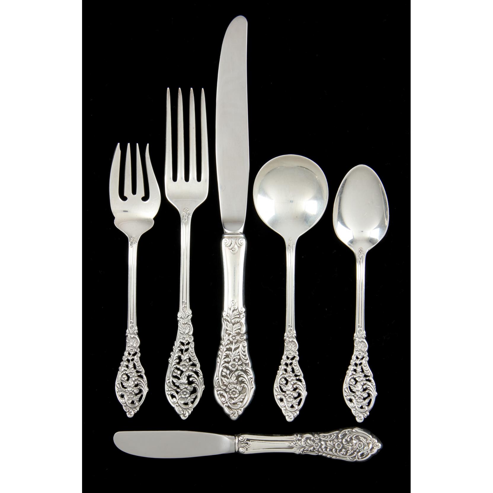 Appraisal: Reed Barton Florentine Lace Sterling Silver Flatware Service pieces service