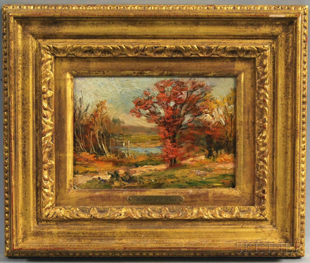 Appraisal: William Anton Joseph Claus American - Autumn Landscape Signed W