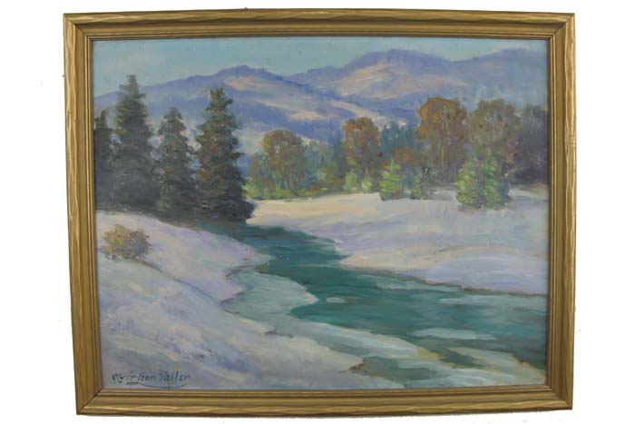 Appraisal: CLYDE LEON KELLER OIL ON CANVAS PANEL Oregon - titled