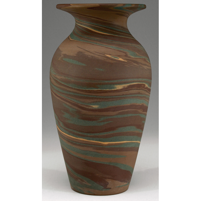 Appraisal: Niloak Missionware vase large tapered shape with a flaring rim