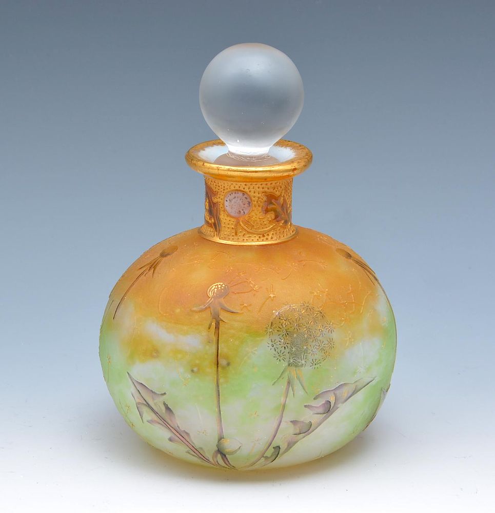 Appraisal: Daum Nancy Dent-de-lion perfume bottle Daum Nancy Dent-de-lion perfume bottle