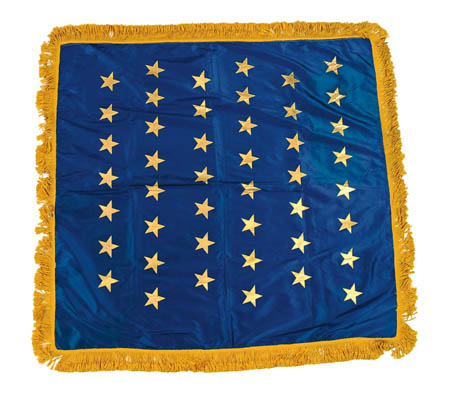 Appraisal: STAR AMERICAN FLAG x Blue canton only with painted stars