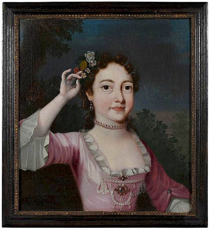 Appraisal: Anglo American School th century Young Woman in a Jeweled