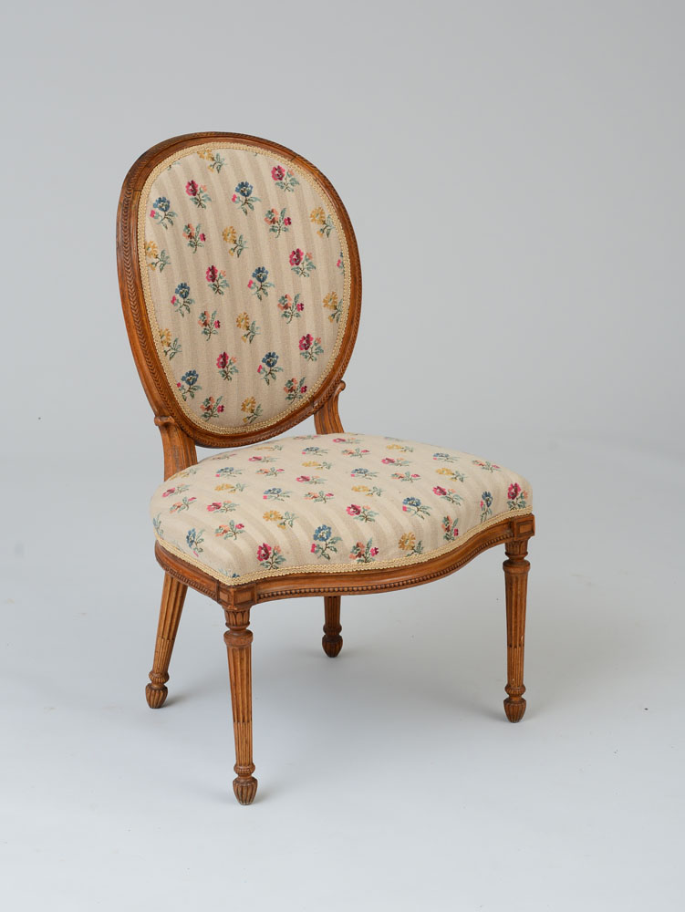 Appraisal: GEORGE III CARVED BEECHWOOD SIDE CHAIR IN THE MANNER OF