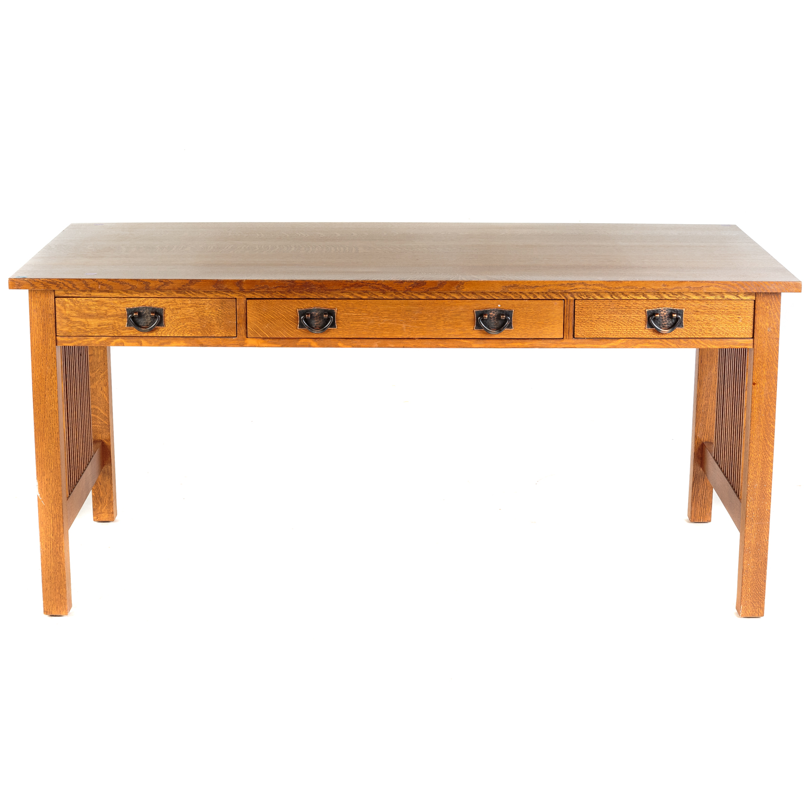 Appraisal: L J G STICKLEY MISSION OAK WRITING DESK One large