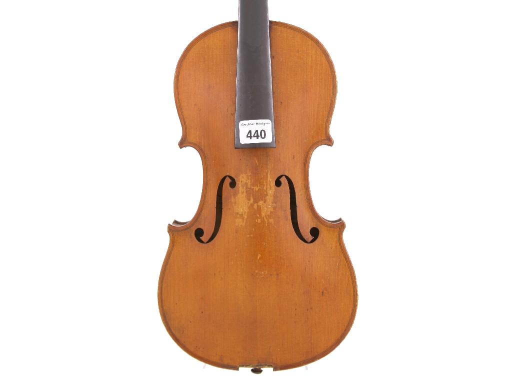 Appraisal: Early th century French violin by and labelled Jean Baptiste