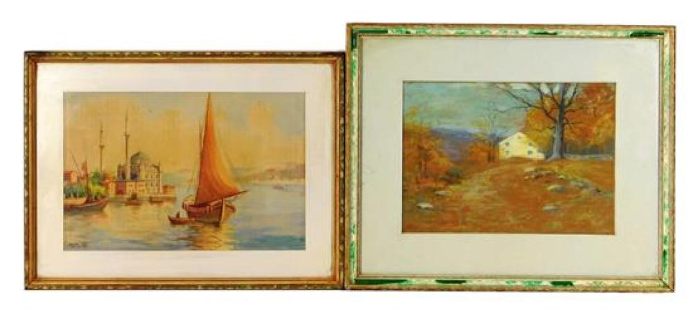 Appraisal: Two works on paper Mary Loring Warner American - pastel