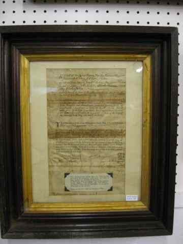 Appraisal: Virginia Document under the rule of King George II naming