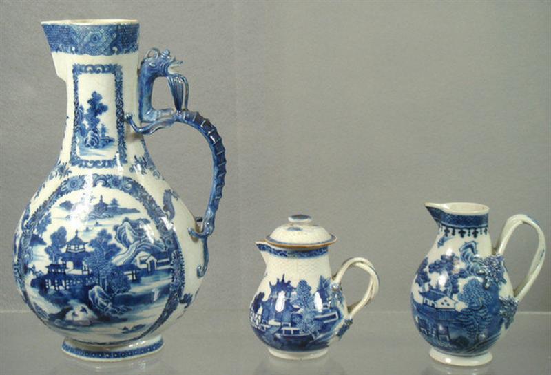 Appraisal: Lot of th c Chinese export porcelain figures pitcher and