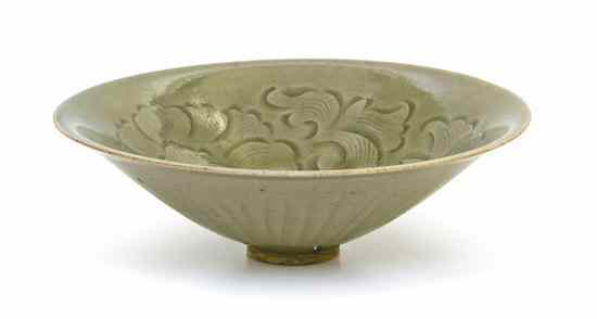 Appraisal: A Yaozhou Ceramic Bowl Song Dynasty having deep olive colored