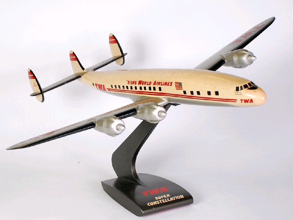 Appraisal: LATE 's EARLY 's METAL MODEL OF TRANS WORLD AIRLINES