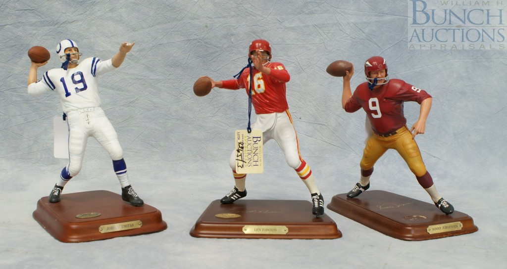 Appraisal: Danbury Mint Kansas City Chiefs football figures Len Dawson Sonny