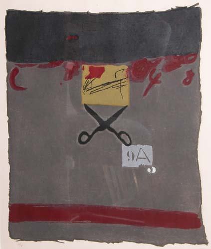 Appraisal: Estisores Tapies Antoni Etching printed in colors x inches of