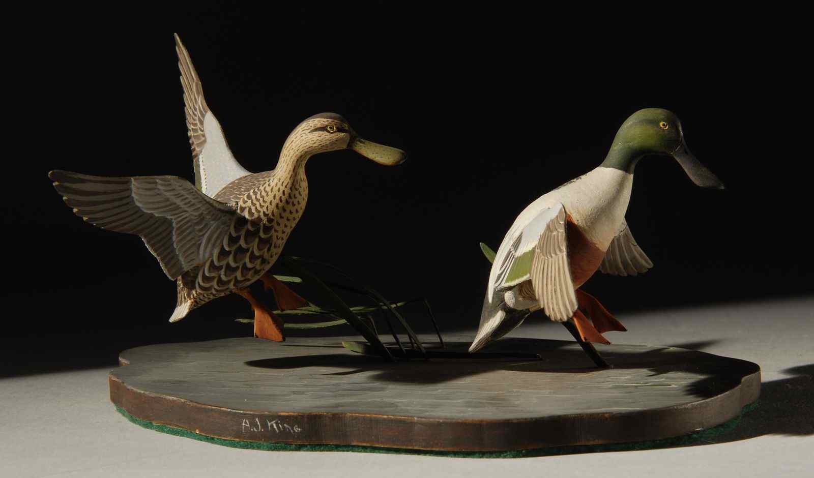 Appraisal: PAIR OF MINIATURE SHOVELERSBy Allen J King - of North