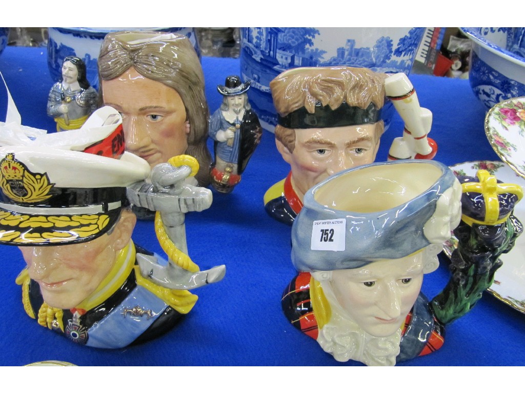 Appraisal: Four large Royal Doulton character jugs to include Bonnie Prince