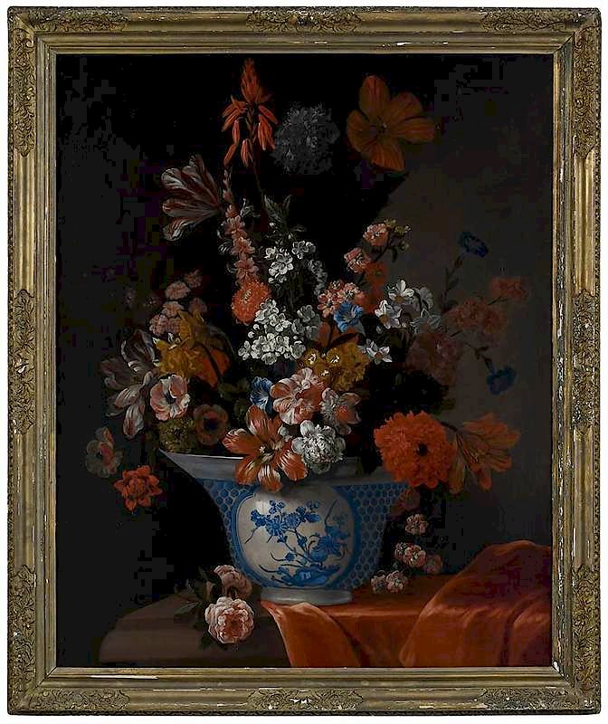 Appraisal: Circle of Pieter Casteels III Flemish Still Life with Spring