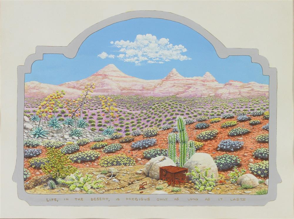 Appraisal: GAGE TAYLOR AMERICAN - LIFE IN THE DESERT Gouache on