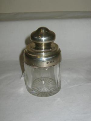 Appraisal: A LATE VICTORIAN GLASS TOILET JAR of cylindrical form with