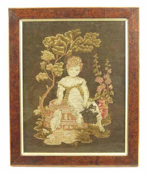 Appraisal: An early Victorian needlework panel