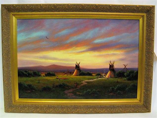 Appraisal: HEINIE HARTWIG OIL ON MASONITE California born Camp Chores an