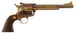 Appraisal: ENGRAVED GOLD-PLATED COLT NEW FRONTIER SINGLE ACTION REVOLVER Cal Colt