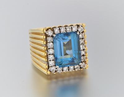 Appraisal: An Impressive Topaz Diamond and Gold Ring k yellow gold