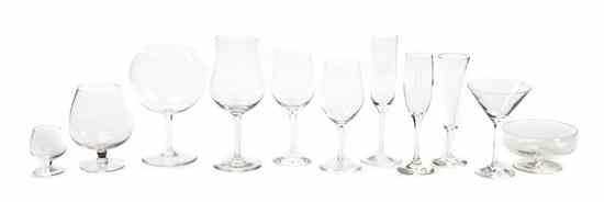 Appraisal: A Collection of Glass Stemware comprising martini glasses white wine