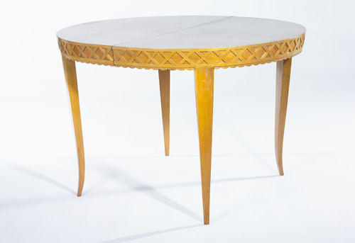 Appraisal: GIO PONTI Exceptional and rare extension dining table This table