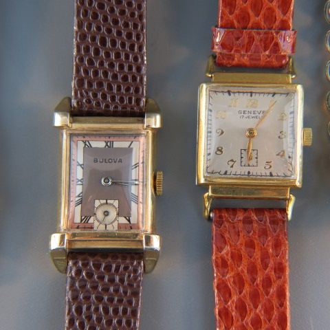 Appraisal: Vintage Man's Wristwatchs Bulova Geneva Benrus Nassau all working refurbished