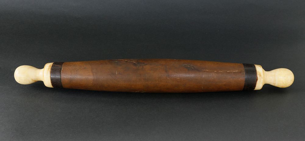 Appraisal: Whaleman Made Whale Ivory Handle Rolling Pin circa Whaleman Made