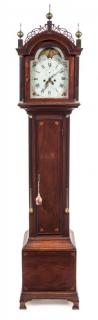 Appraisal: A Federal Mahogany Tall Case Clock Height x width x