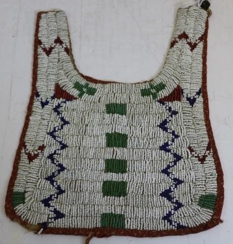 Appraisal: TH C SIOUX BEADED CHILD'S BIB FABRIC ON BACK SHOWS