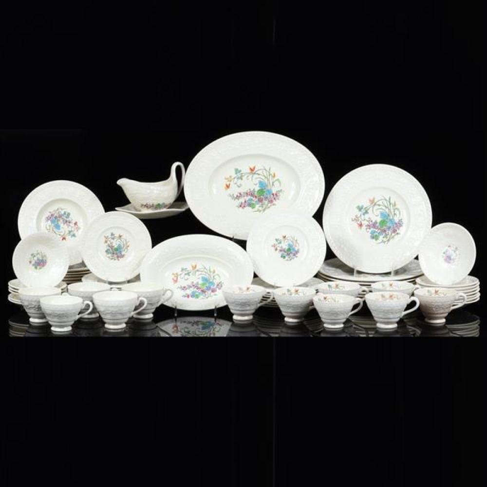 Appraisal: WEDGWOOD QUEENSWARE PARTIAL DINNER SERVICE AND SERVING PIECES IN THE