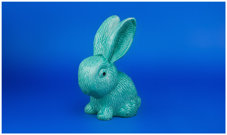 Appraisal: Wade Figure Rabbit Seated Extra Large Shape Light Green Colour