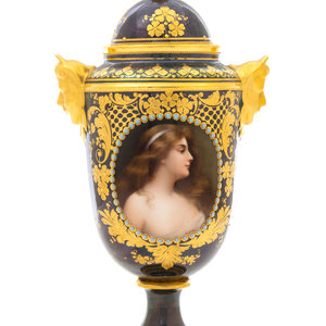 Appraisal: A Vienna Porcelain Cabinet Urn th Century Innocence Unschuld titled