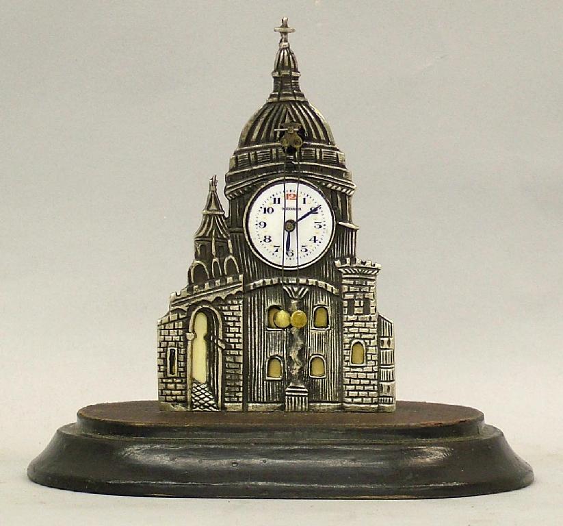 Appraisal: Miniature twin pendulum Zappler timepiece in the form of a