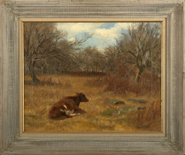 Appraisal: Marcus Waterman American - Cow Resting in an Autumnal Country