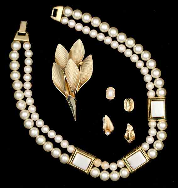 Appraisal: Richelieu Napier Unsigned Costume Jewelry Collection An Unsigned brooch a