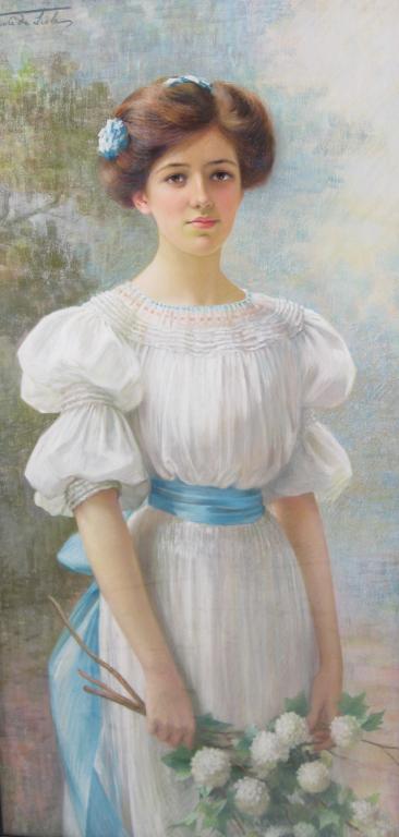 Appraisal: FORTUNEE DE LISLE Exh - Portrait of a Girl wearing