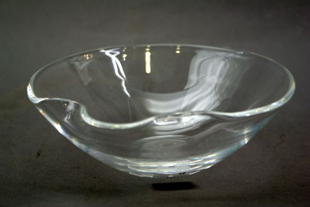 Appraisal: A Stueben glass footed bowl together with another smaller bowl