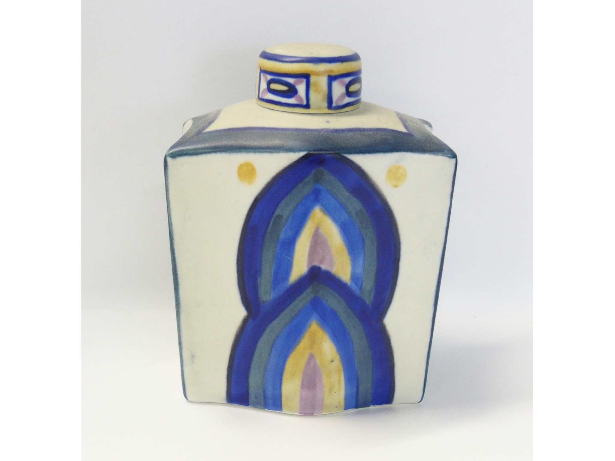 Appraisal: Carlton Ware handcraft tea canister with painted stylised decoration