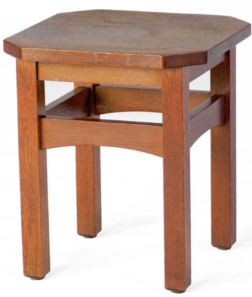 Appraisal: L AND J G STICKLEY Tabouret no with cut corners