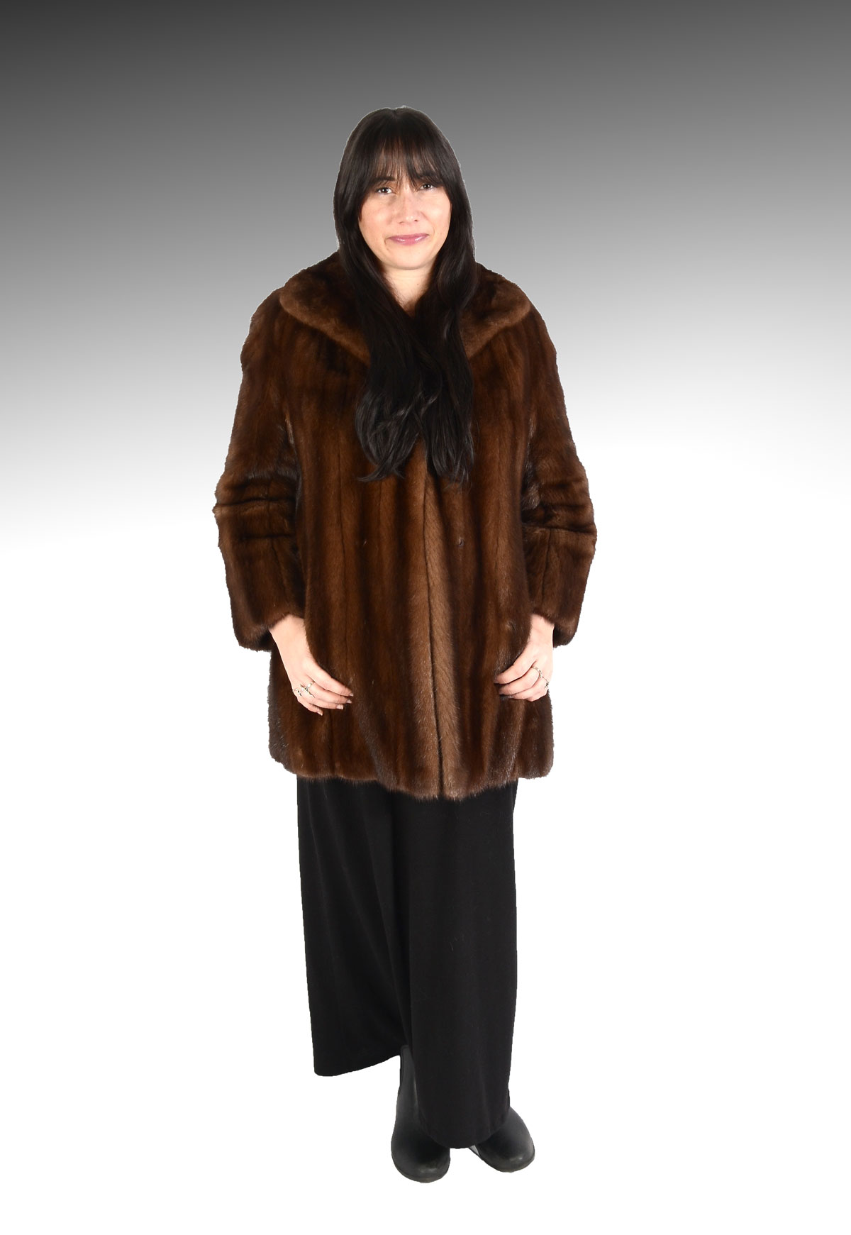 Appraisal: VINTAGE MEDIUM BROWN MINK JACKET From York Furs at Regenstern's