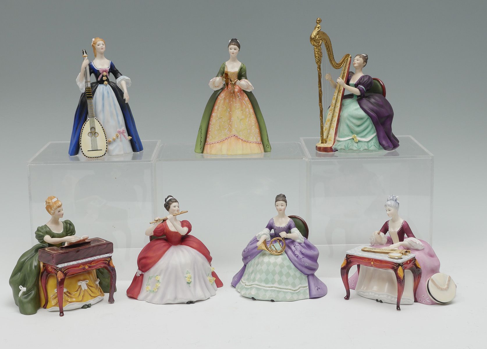 Appraisal: PC LOT OF ROYAL DOULTON LADY FIGURINES Chitarrone'' HN Peggie