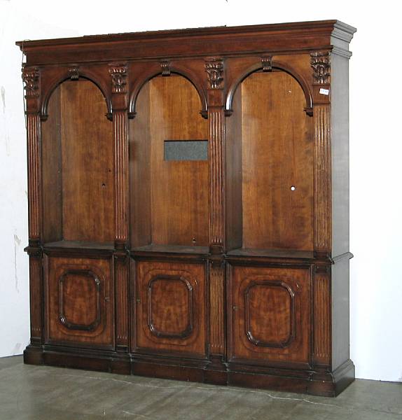 Appraisal: A Neoclassical style hardwood side cabinet mid th century height